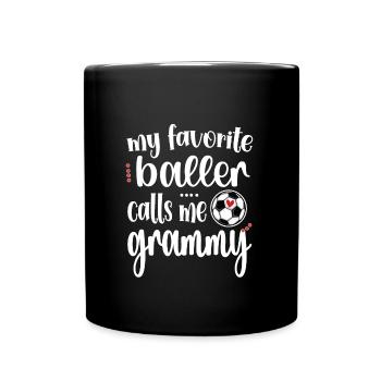 Grammy Oma Von Fußballspieler Fußball Grammy - Tasse einfarbig - Schwarz - Vorne