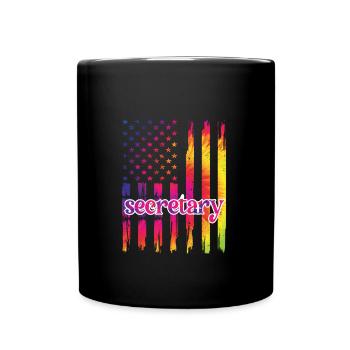 Secretary Proud office workers Appreciation - Full Colour Mug - black - Front