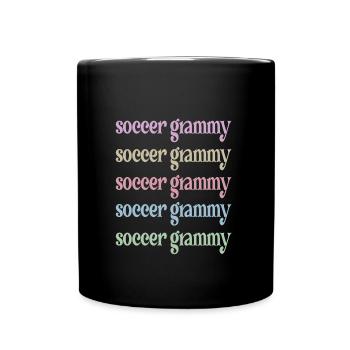 Grammy Oma Von Fußballspieler Fußball Grammy - Tasse einfarbig - Schwarz - Vorne
