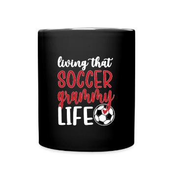 Grammy Oma Von Fußballspieler Fußball Grammy - Tasse einfarbig - Schwarz - Vorne
