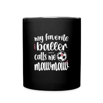 Mawmaw Oma Von Fußballspieler Fußball Mawmaw - Tasse einfarbig - Schwarz - Vorne