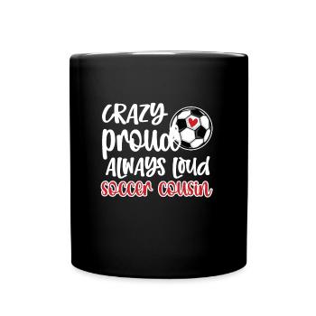 Football cousin Football player cousin Footballer - Full Colour Mug - black - Front