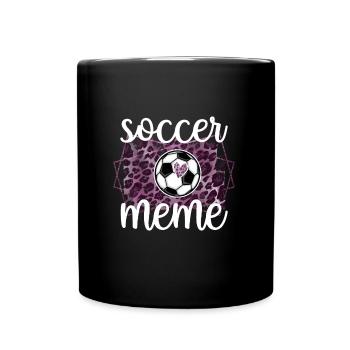 Fière maman de football Grand-mère de joueur de football mème - Mug uni - noir - Devant