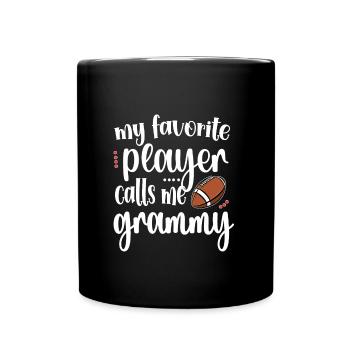 Football Grammy Grandma Of Football Player Grammy - Full Colour Mug - black - Front