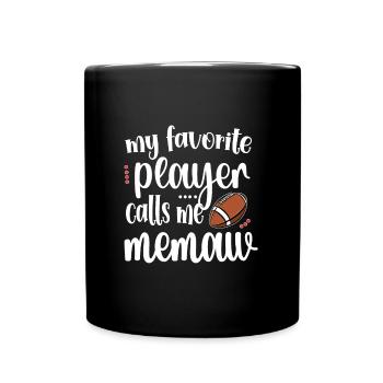 Football Memaw Grand-mère du joueur de football Memaw - Mug uni - noir - Devant