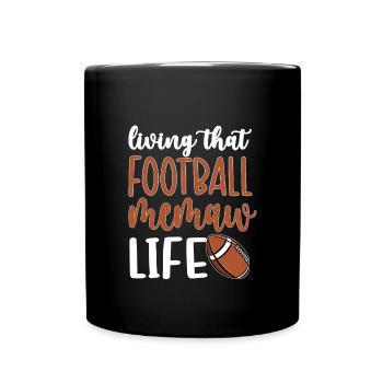 Football Memaw Grand-mère du joueur de football Memaw - Mug uni - noir - Devant