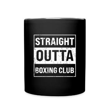 Straight outta Boxing Club - Full Colour Mug - black - Front
