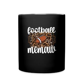 Memaw Oma Von Footballspieler Football Memaw - Tasse einfarbig - Schwarz - Vorne