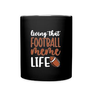 Football Meme Grandma Of Football Player Meme - Tasse einfarbig - Schwarz - Vorne