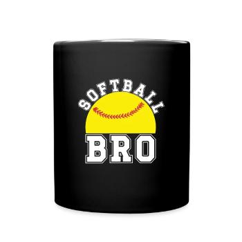 Fier frère de softball d’un frère joueur de softball - Mug uni - noir - Devant