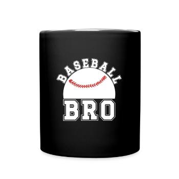 Proud Baseball Bro Of A Baseball Player Brother - Tasse einfarbig - Schwarz - Vorne