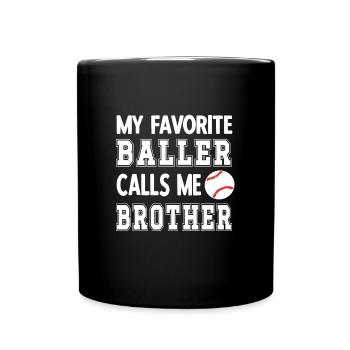 Fier frère de baseball du joueur de baseball frère - Mug uni - noir - Devant