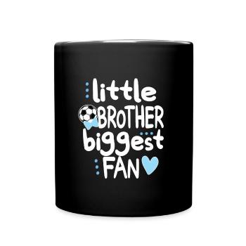 Proud football brother of a football player - Full Colour Mug - black - Front