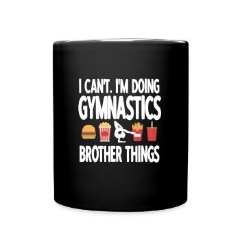 Funny Gymnastics Brother Of A Gymnast Brother - Full Colour Mug - black - Front