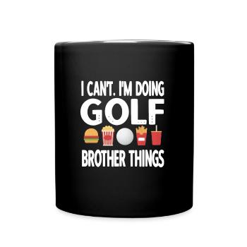 Golf Frère D’un Golfeur Golfeur Frère - Mug uni - noir - Devant