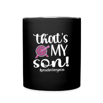 Stolze Bogenschießen-Mama Von Bogenschützen Mutter - Tasse einfarbig - Schwarz - Vorne