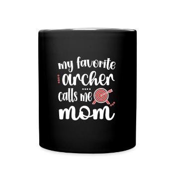 Beste Bogenschießen-Mama Von Bogenschützen Mutter - Tasse einfarbig - Schwarz - Vorne
