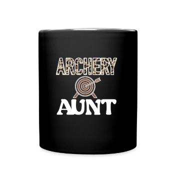 Archery Aunt Of Archers Aunt - Full Colour Mug - black - Front