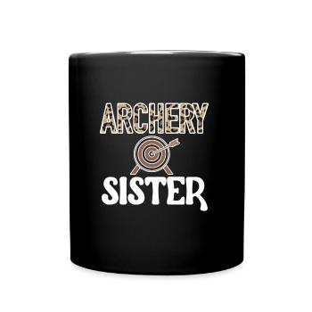 Proud Archery Sister Of Archers - Full Colour Mug - black - Front