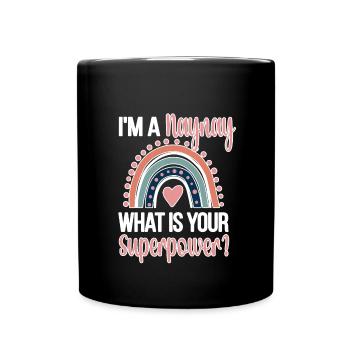 Naynay Oma Muttertagsgeschenk Naynay Großmutter - Tasse einfarbig - Schwarz - Vorne