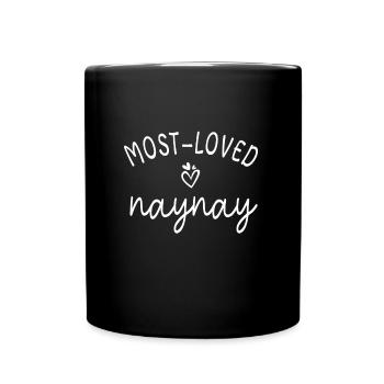 Naynay Oma Muttertagsgeschenk Naynay Großmutter - Tasse einfarbig - Schwarz - Vorne