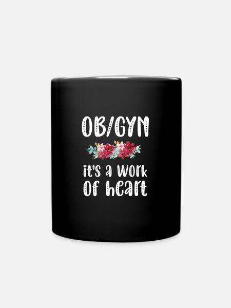 Geburtshilfe Gynäkologie OB GYN Krankenschwester - Tasse einfarbig - Schwarz