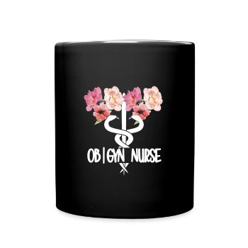 Obstetrics Gynecology Nurse OB GYN - Full Colour Mug - black - Front