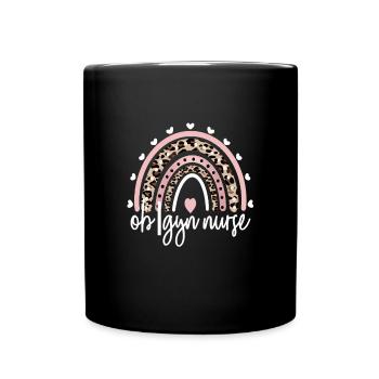 Obstetrics Gynecology OBGYN Nurse - Full Colour Mug - black - Front