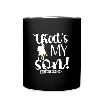 Stolze Rodeo Mama Rodeo-Reiter Mutter Geschenk - Tasse einfarbig - Schwarz - Vorne
