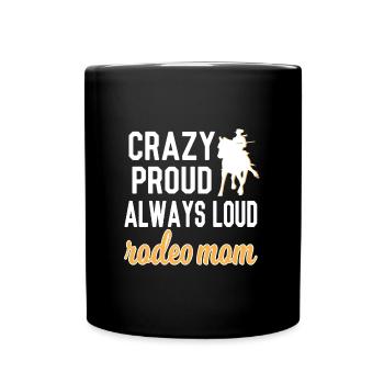Stolze Rodeo Mama Rodeo-Reiter Mutter Geschenk - Tasse einfarbig - Schwarz - Vorne