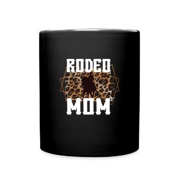Stolze Rodeo Mama Rodeo-Reiter Mutter Geschenk - Tasse einfarbig - Schwarz - Vorne
