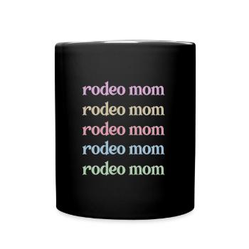 Stolze Rodeo Mama Rodeo-Reiter Mutter Geschenk - Tasse einfarbig - Schwarz - Vorne