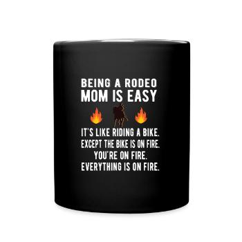 Beste Rodeo Mama Rodeo-Reiter Mutter Geschenk - Tasse einfarbig - Schwarz - Vorne