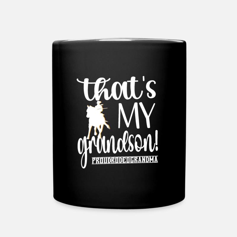 Stolze Rodeo Oma Rodeo-Reiter Großmutter Geschenk - Tasse einfarbig - Schwarz