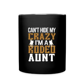 Rodeo Tante Stolze Rodeo-Reiter Tante Geschenk - Tasse einfarbig - Schwarz - Vorne