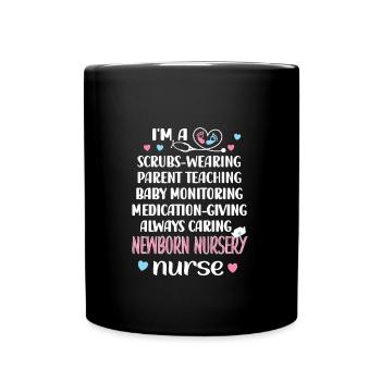 Neonatal Nurse Baby Nurse - Full Colour Mug - black - Front