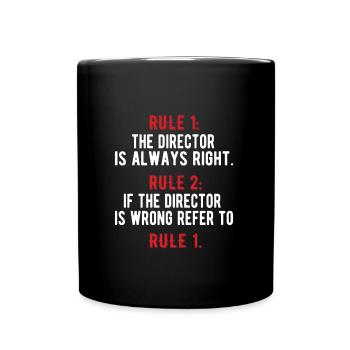 Proud Director Appreciation Director Gift - Full Colour Mug - black - Front