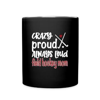 Fière maman de hockey sur gazon maman joueuse de hockey sur gazon - Mug uni - noir - Devant