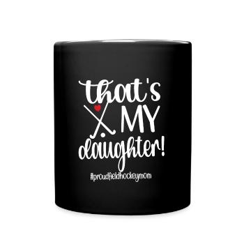 Fière maman de hockey sur gazon maman joueuse de hockey sur gazon - Mug uni - noir - Devant