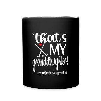 Proud Field Hockey Grandmother Field Hockey Player Grandma - Full Colour Mug - black - Front