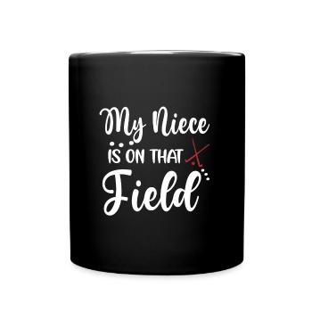 Field Hockey Aunt Of A Field Hockey Player Aunt - Full Colour Mug - black - Front