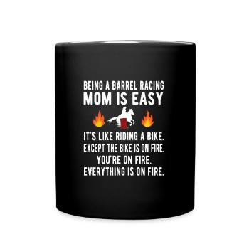 Barrel Racing Mère Barrel Racing Mama Cadeau - Mug uni - noir - Devant