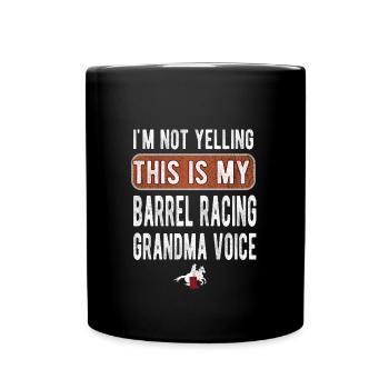 Barrel Racing Grand-mère Cadeau Barrel Racing Grand-mère - Mug uni - noir - Devant