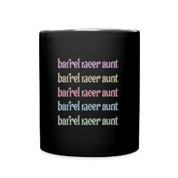 Meilleur cadeau de tante de course de baril Barrel Racer - Mug uni - noir - Devant