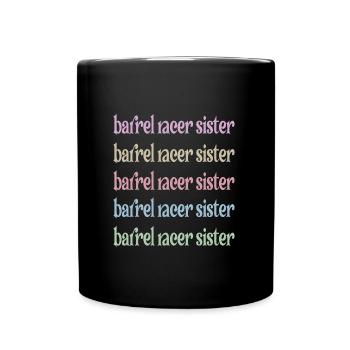 Meilleure sœur de course de barils Sœur de course de barils - Mug uni - noir - Devant