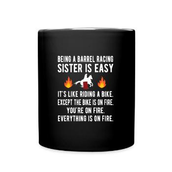 Barrel Racing Sister Meilleure sœur Barrel Racing - Mug uni - noir - Devant