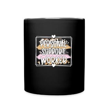 Social Worker Personal Caregiver Auxiliary - Full Colour Mug - black - Front