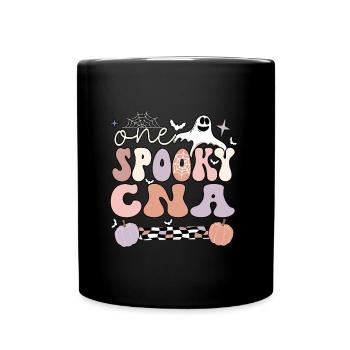 Certified Nursing Assistant Halloween CNA Nurse - Full Colour Mug - black - Front