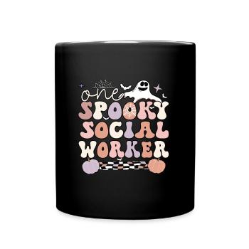 Cadeaux de travailleurs sociaux d’Halloween pour les travailleurs sociaux - Mug uni - noir - Devant