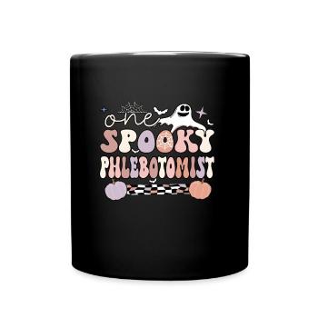 Phlebotomy Halloween Phlebotomist Phlebotomy Tech - Full Colour Mug - black - Front
